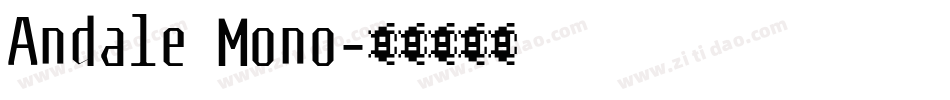 Andale Mono字体转换